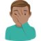 Man Facepalming- Medium Skin Tone emoji on Emojione